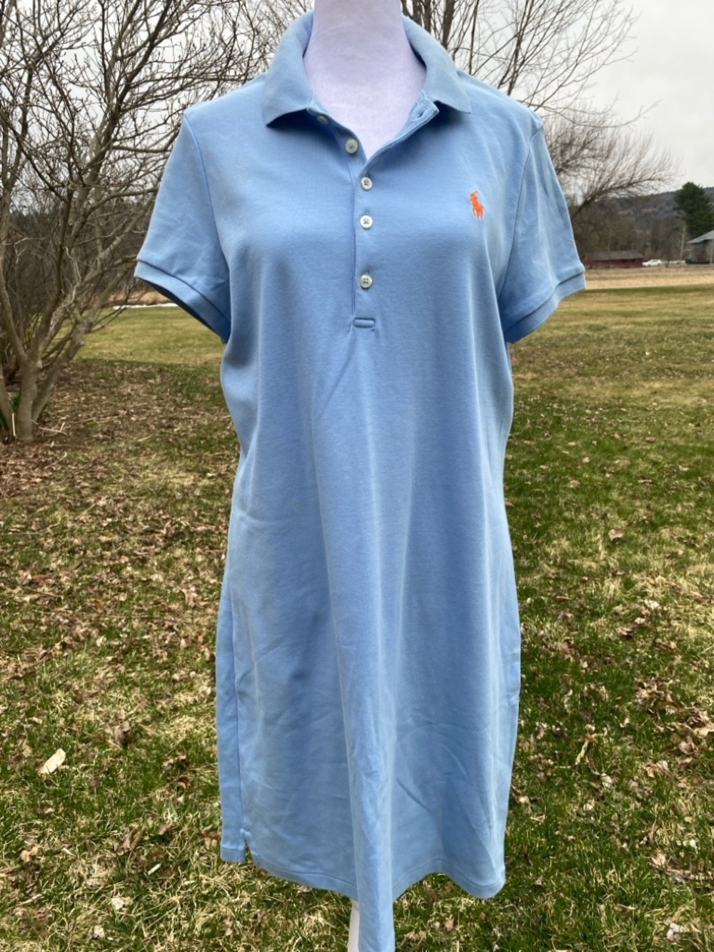 Ralph Lauren Light Blue Polo Dress Large - Picture 7 of 7